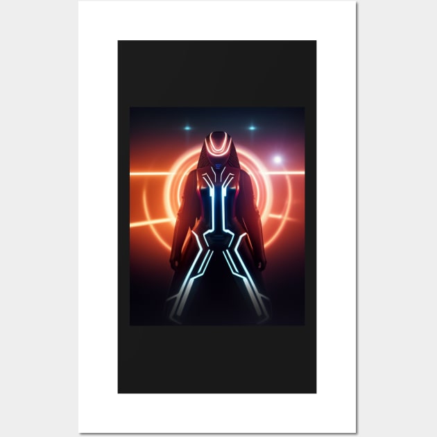 Tron Themed T-Shirt Wall Art by MeatLuvers